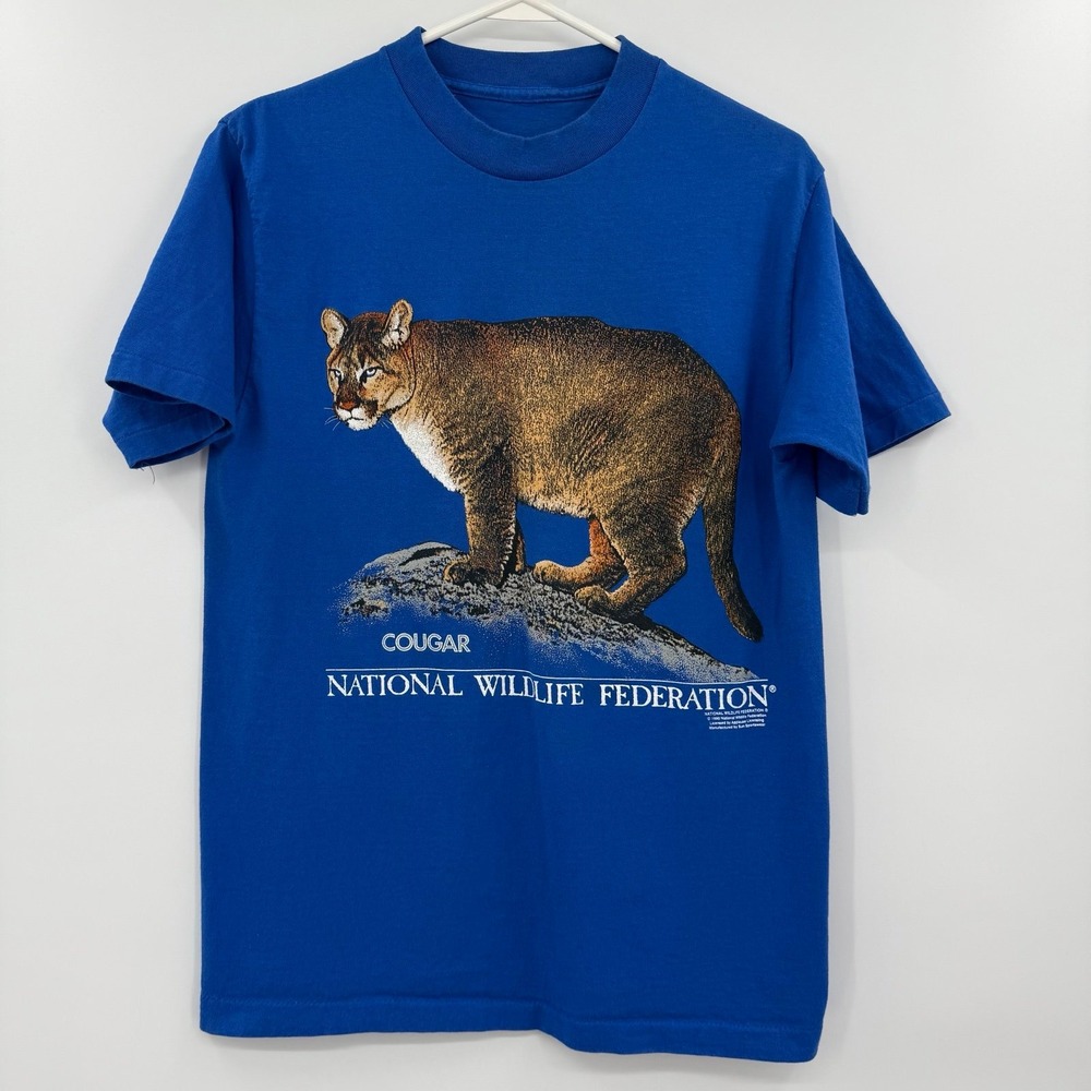 Vintage National Wildlife Federation Cougar Nature Tee 90s‎
